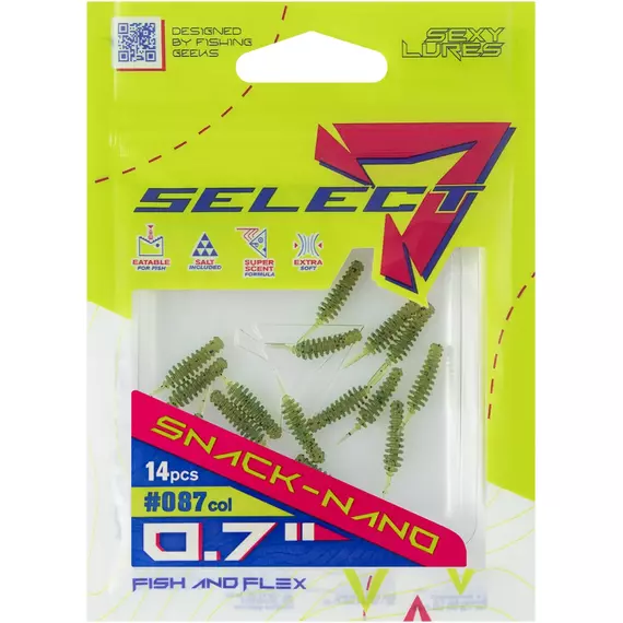 Силікон Select Snack Nano 0.7" #087 (14шт/уп), Довжина силікону: 0.7" (1.78 см), Колір силікону: 87, фото , изображение 2